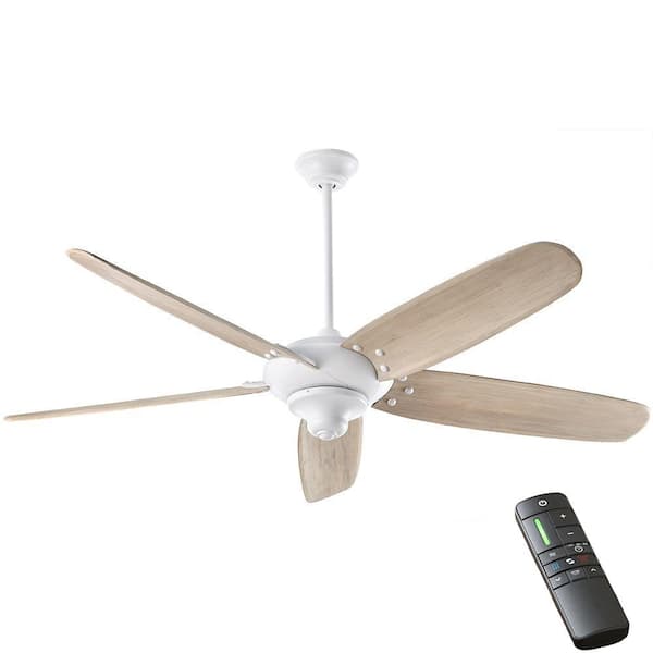 Home Decorators Collection Altura DC 68 in. Indoor Matte White Dry Rated Ceiling Fan with Downrod, Remote Control and DC Motor