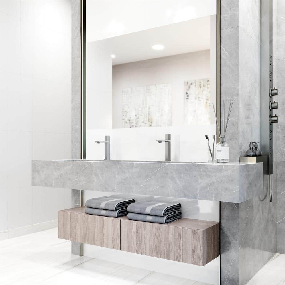 Nova Hexagonal Brushed Nickel Single-Hole Bathroom Faucet