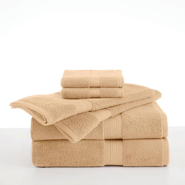 Martex Abundance 6-Piece Wheat Solid Bath Towel Set