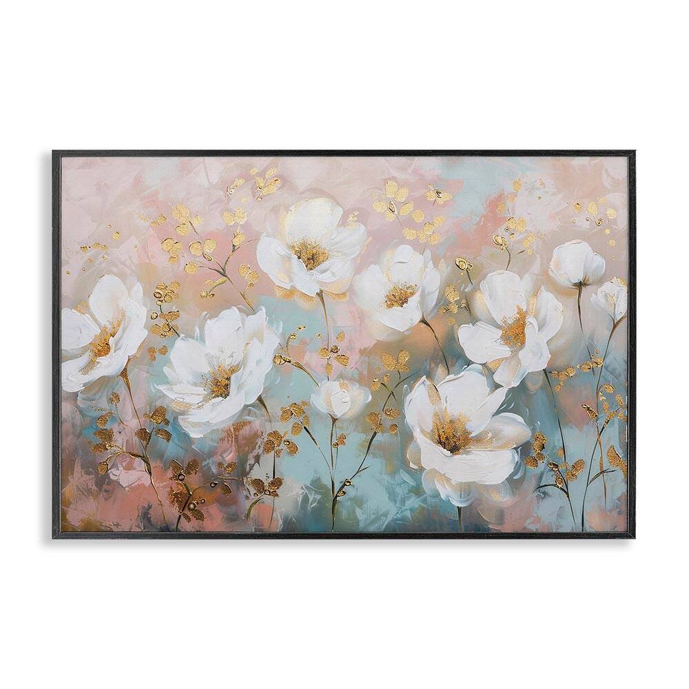 Gold Flecked Poppies by LSR Design Studio Black Framed Nature Giclee Art Print 20 in. x 30 in. price history on PriceWatchPro