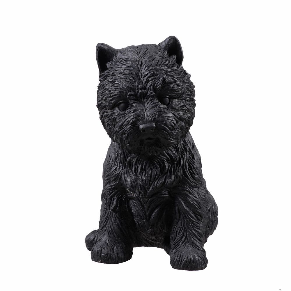 White Resin Terrier Flower Planter Black Plant Pot price history on PriceWatchPro