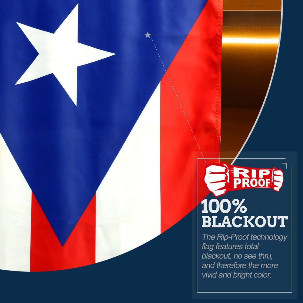 Rip-Proof 3x5 Puerto Rico Flag with Stainless Steel Grommets