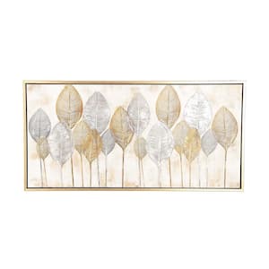 CosmoLiving by Cosmopolitan Brown Canvas Contemporary Framed Wall Art 27 in. x 55 in.