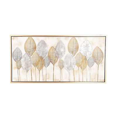 Brown Canvas Contemporary Wall Art 27 in. x 55 in.