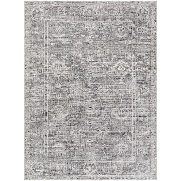 Galey Alix x Livabliss Collins Avenue I Vintage Oushak Area Rug, 2'1 in. x 3'9 in. (2' x 4'), Light Grey