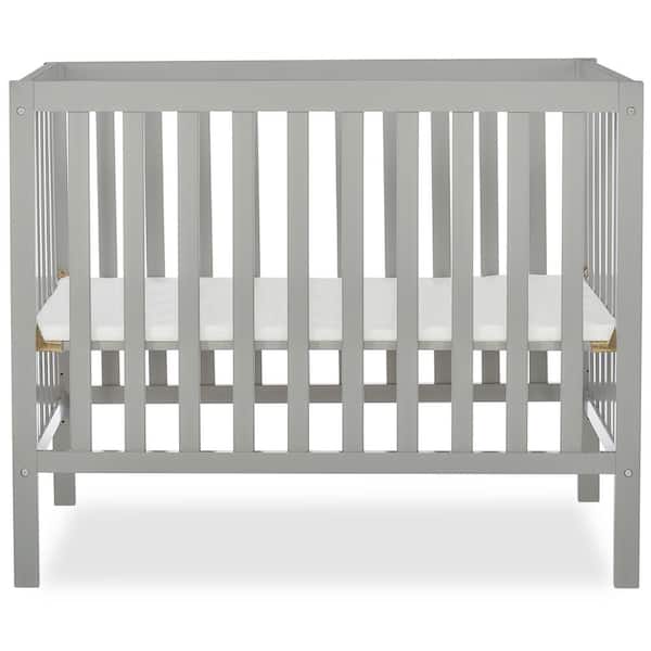 Dream On Me Edgewood 4-in-1 Cool Grey Convertible Mini Crib