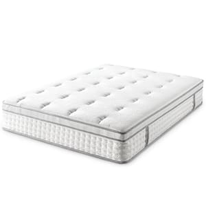 King Medium Euro Box Top Pocket 13 in.Spring Hybrid Mattress