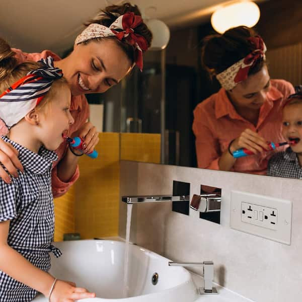 20-Amp 125-Volt GFCI Outlet, Self-Test GFI Receptacle, Duplex Outlet, Wall Plate Included, White (10-Pack)