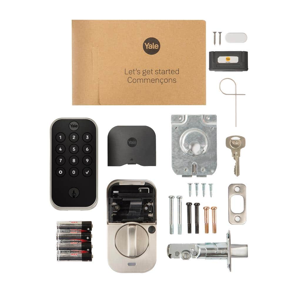 Satin Nickel Bluetooth Electronic Deadbolt with Keypad
