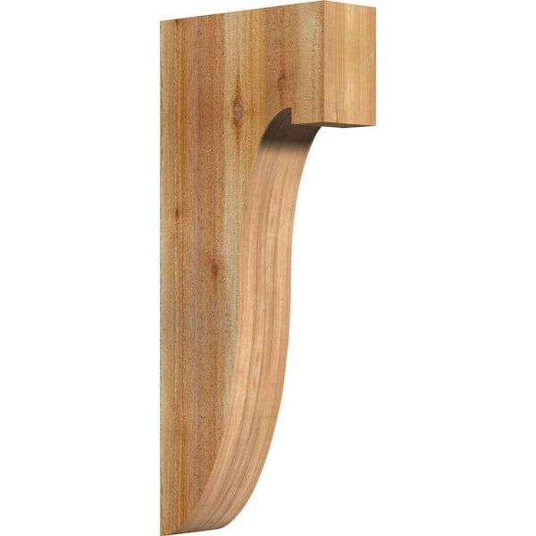 Ekena Millwork 4 in. x 12 in. x 28 in. Western Red Cedar Del Monte Rough Sawn Corbel