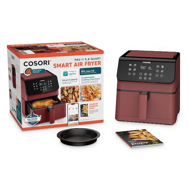 Reviews for Cosori Pro XL II Smart 5.8 qt. Red Digital Air Fryer with Pizza  Pan