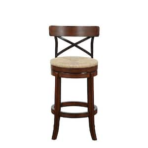 Myrtle 29 in. Mahogany Wood Frame Bar Stool