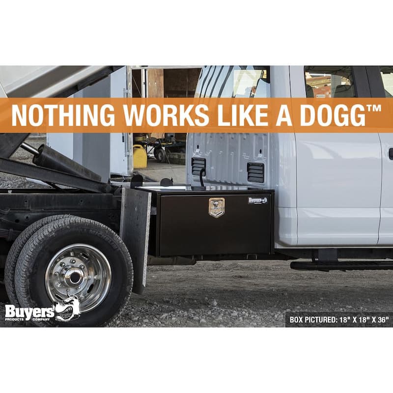 18 in. Black Steel Underbody Truck Box