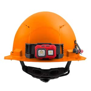 BOLT Orange Type 1 Class C Full Brim Vented Hard Hat with 6-Point Ratcheting Suspension (10-Pack)