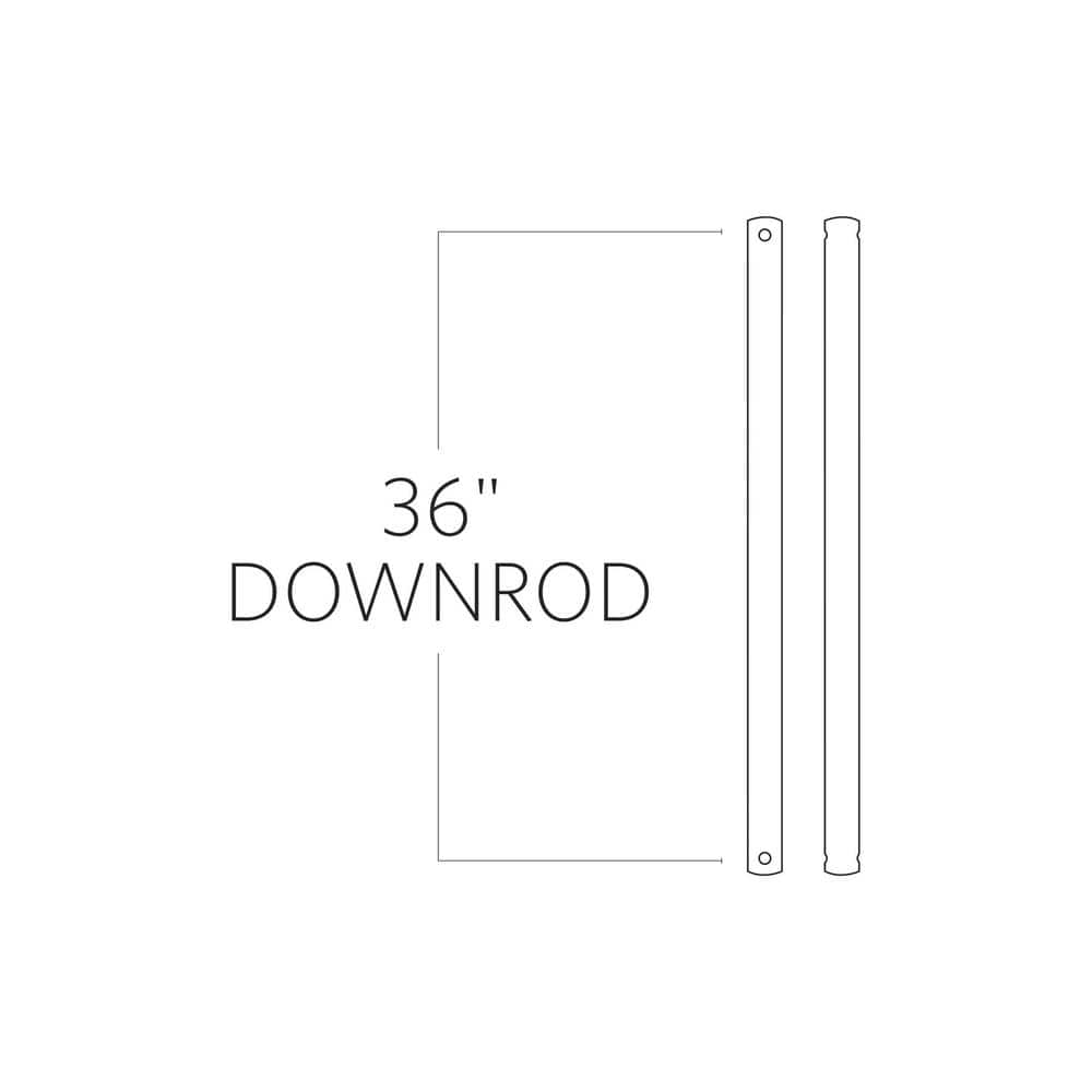 36 in. Titanium Extension Downrod, 1/2 in. Inside Diameter