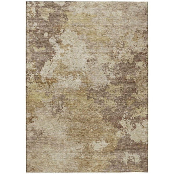 Chantille Machine Washable Indoor/Outdoor Abstract ACN2367 Wheat 5 ft. x 7 ft. 6 in. Area Rug