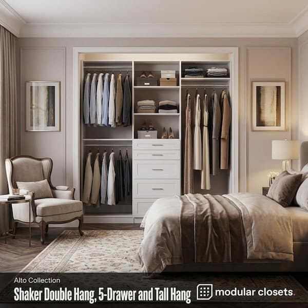 MODULAR CLOSETS Alto Collection 105 in. W White Wall Mounted