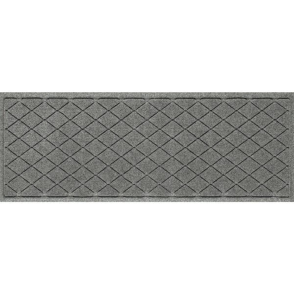 Waterhog Argyle Medium Gray 22 in. x 60 in. PET Polyester Indoor Outdoor Runner Door Mat