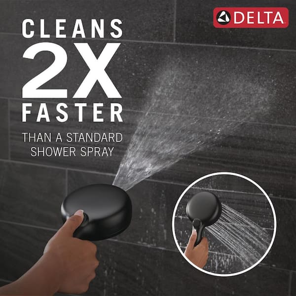 Delta 5-Spray Settings Wall Mount Handheld Shower Head 1.75 GPM in Matte  Black 75511BL - The Home Depot