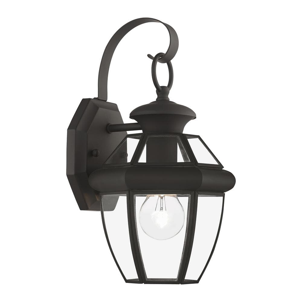 Aston 12.5 in. 1-Light Bronze Outdoor Hardwired Wall Lantern Sconce with No Bulbs Included price history on PriceWatchPro