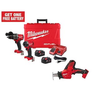 M18 FUEL 18-V Li-Ion Brushless Cordless Hammer Drill and Impact Driver Combo Kit (2-Tool) w/Hackzall Reciprocating Saw