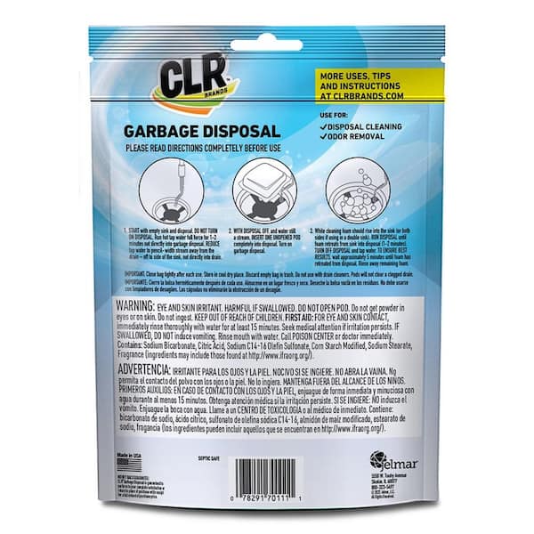 Grab Green Garbage Disposal Freshener & Cleaner Pods - Tangerine with Lemongrass 4 Pack