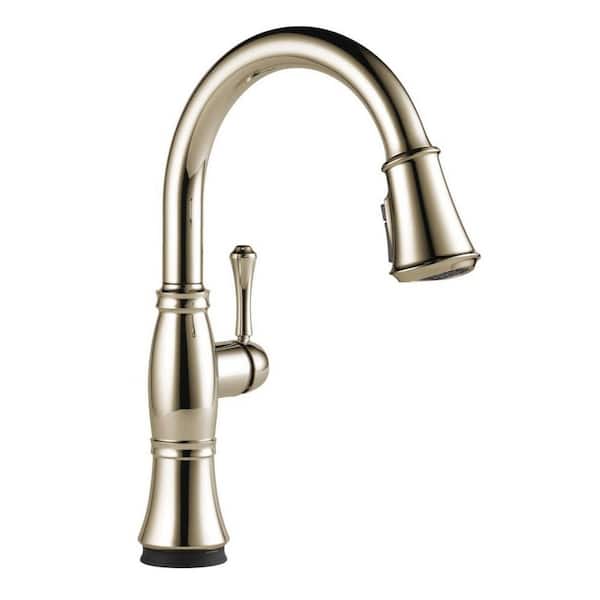 Cassidy Touch/Touchless Polished Nickel 16 in. H Pull Down Sprayer Kitchen Faucet with 360° Spout Swivel