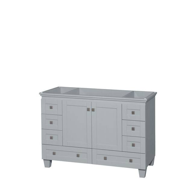 Wyndham Collection Acclaim 48 in. Vanity Cabinet in Oyster Gray