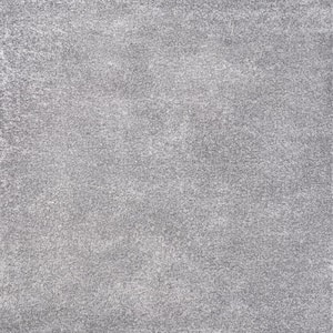 Haze Solid Low-Pile Gray 5 ft. Square Area Rug