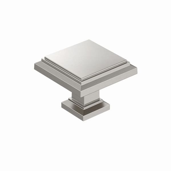 Carrington 1-1/4 in. (32mm) Satin Nickel Square Cabinet Knob