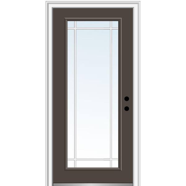 MMI Door 36 in. x 80 in. Internal Grilles Left-Hand Inswing Full Lite ...