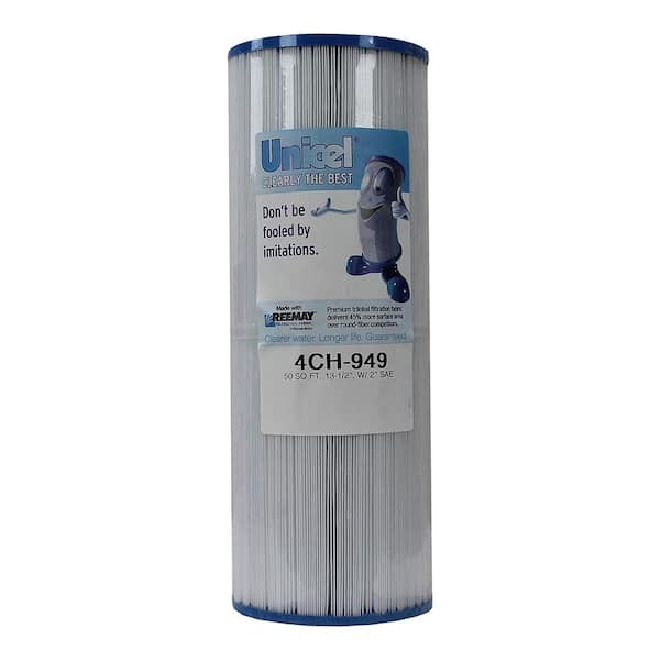 Unicel CH 4.94 in. Dia 50 sq. ft. Replacement Filter Cartridge with V-Groove Semi-Circular Handle