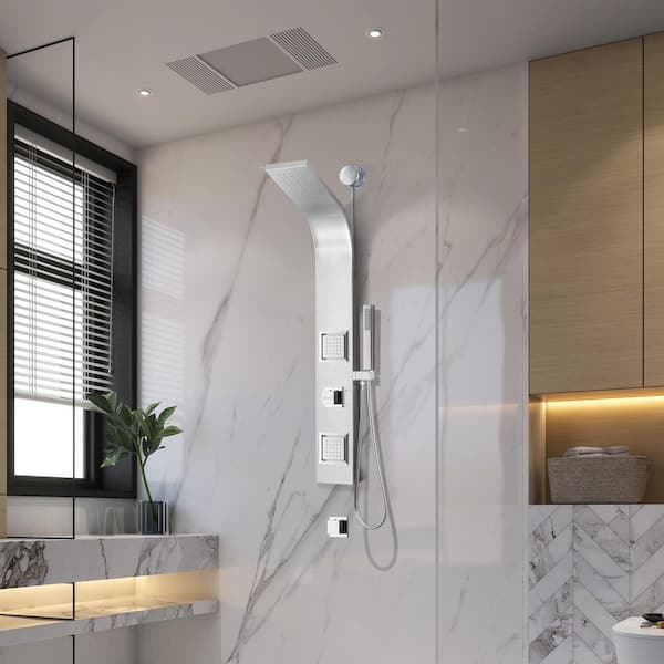 ANZZI Aura Retro-Fit Series 39 in. 2-Jetted Shower Tower with
