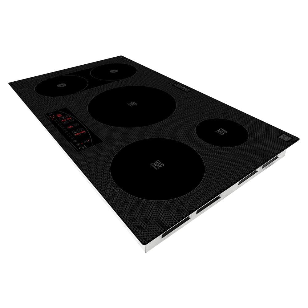 Equator Black Ceramic-Induction 36" 5 Burner Cooktop with Touch Control