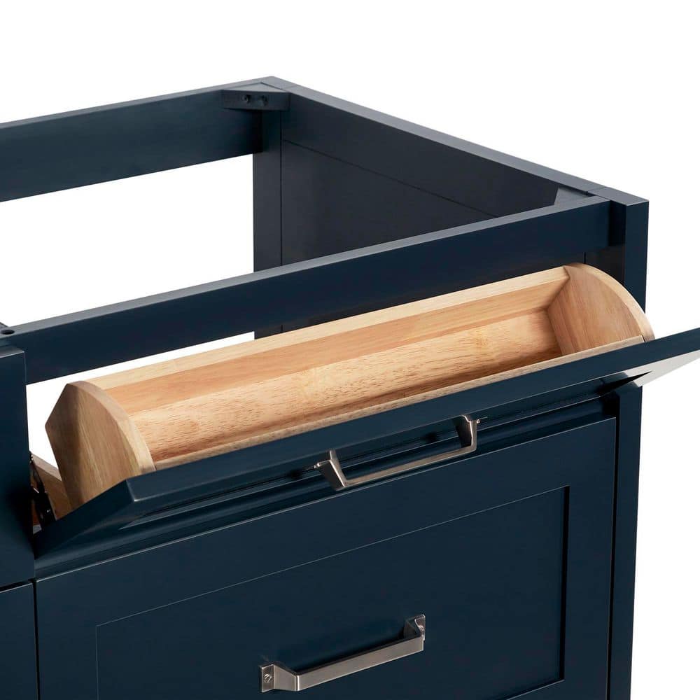 Midnight Blue 60" Double Freestanding Wood Vanity Cabinet