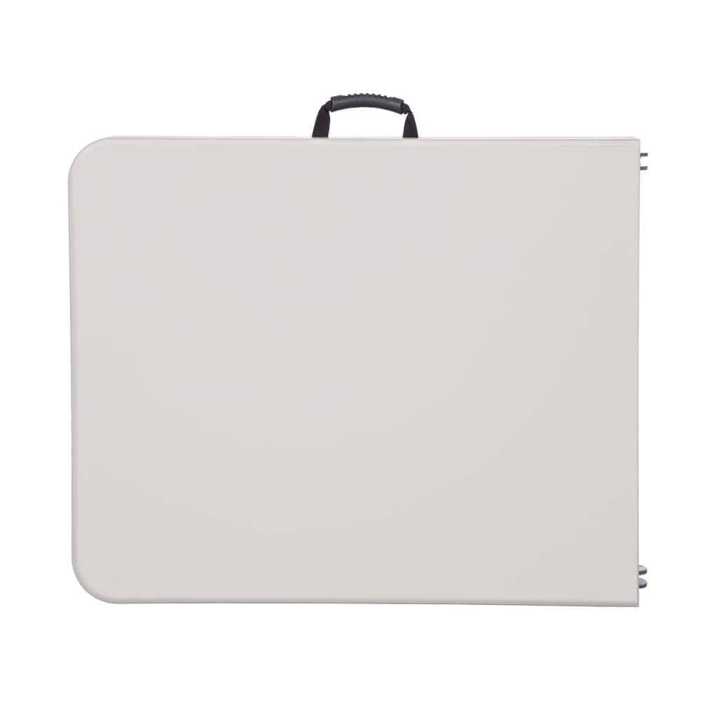 Hampden 72" Gray Plastic and Steel Fold-In-Half Table
