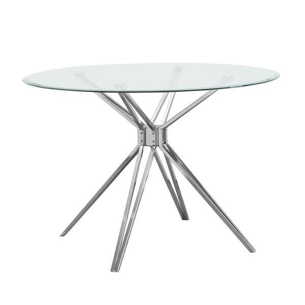 Southern Enterprises Talta Silver Round Dining Table