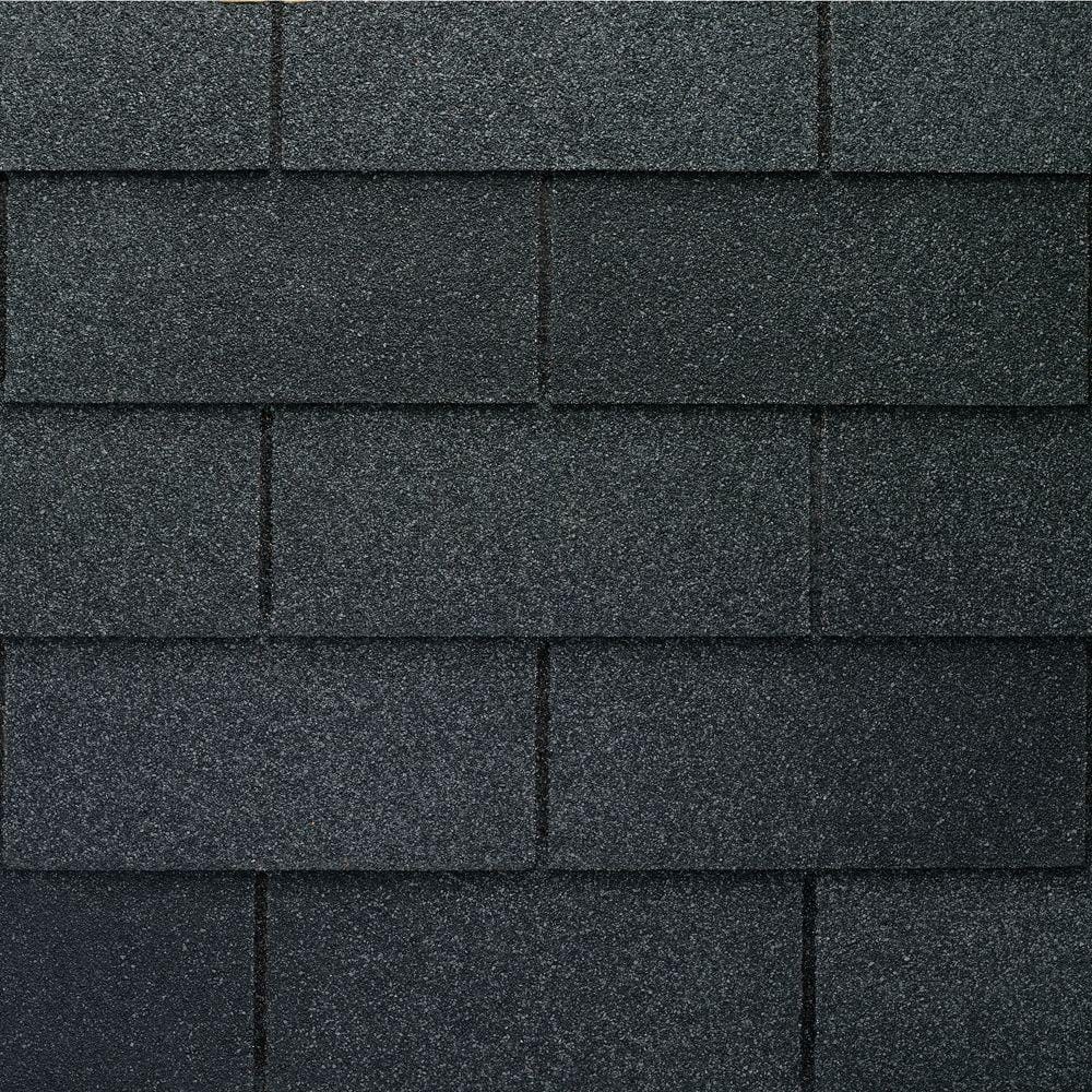 GAF Royal Sovereign Charcoal Algae Resistant 3-Tab Roofing Shingles (33.33  sq. ft. per. Bundle) (26-Pieces) 0201180 - The Home Depot