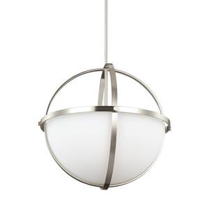 Alturas 3-Light Brushed Nickel Pendant with LED Bulbs