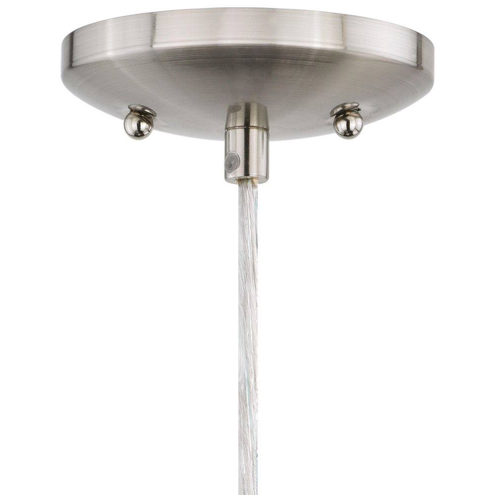 Caribbean Celeste Wave Satin Nickel Mini Globe Pendant Light