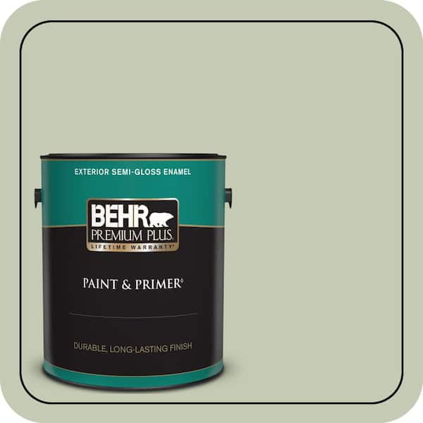 BEHR PREMIUM PLUS 1 gal. #420E-3 Spring Hill Semi-Gloss Enamel Exterior Paint & Primer