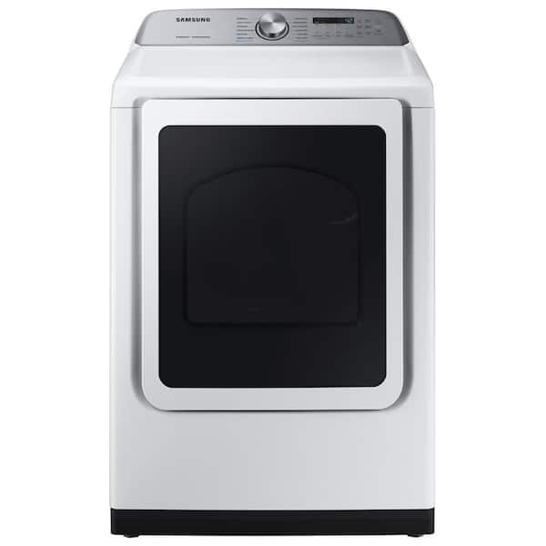 Samsung 7.4 cu. ft. White Gas Dryer with Steam Sanitize+