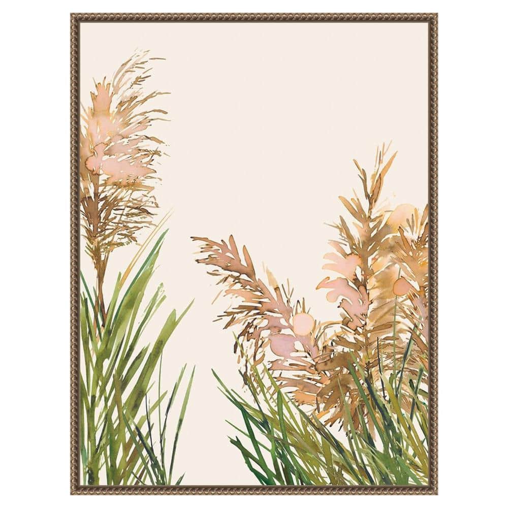 Botanic-Inspired Beaded Perimeter Framed Canvas Wall Art, 23 x 30