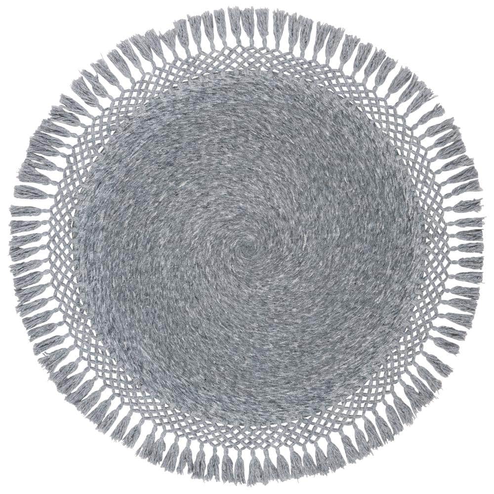 Sahara Charcoal 4 ft. x 4 ft. Round Solid Area Rug price history on PriceWatchPro