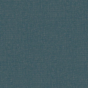 TexStyle Collection Navy and Turquoise Hex Texture Effect Metallic Finish Non-Pasted on Non-Woven Paper Wallpaper Roll