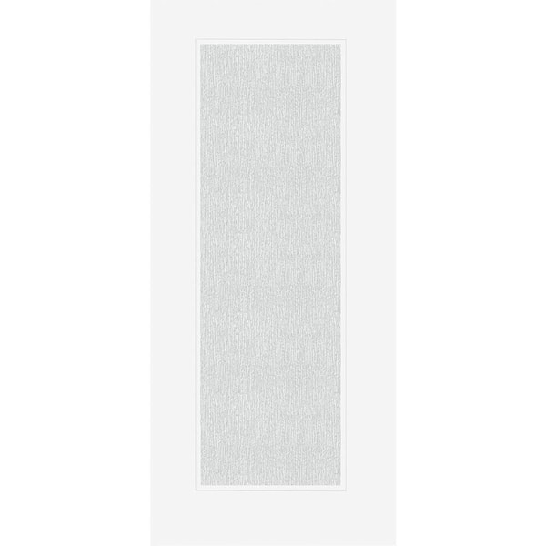Legacy 36 in. x 80 in. Universal Handing Full Lite Rain Glass White Primed Fiberglass Front Door Slab