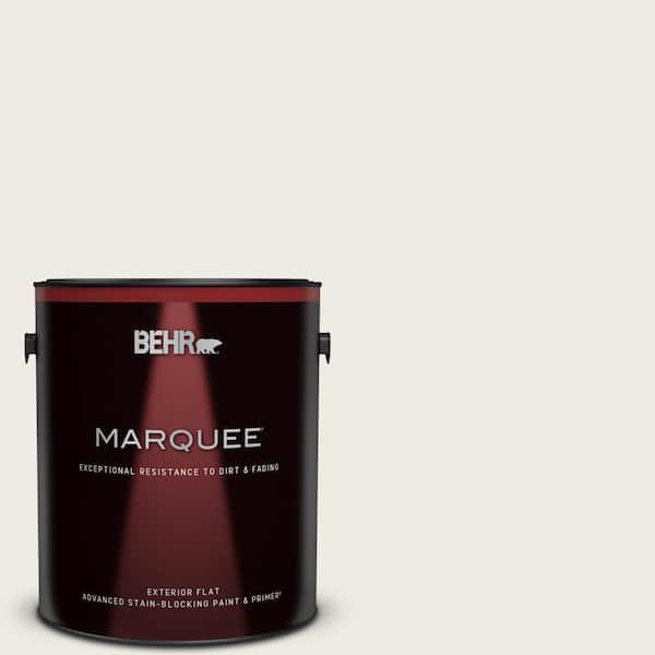 BEHR MARQUEE 1 gal. #PPU7-12 Silky White Flat Exterior Paint & Primer