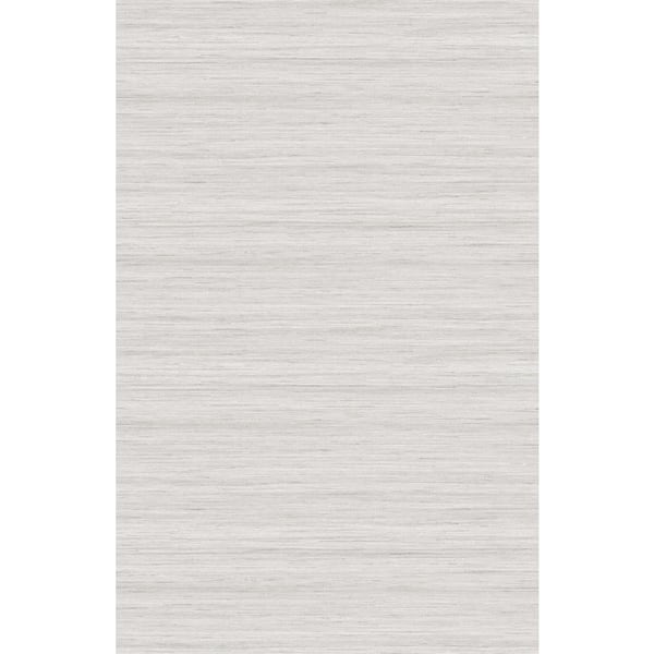 Lily White Shantung Silk Embossed Vinyl Unpasted Wallpaper Roll 60.75 sq. ft.
