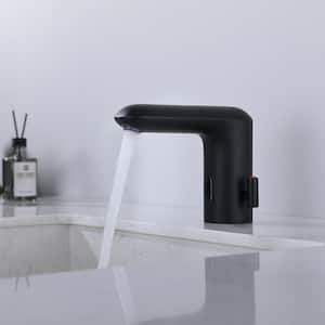 MINT Battery Powered Touchless Single Hole Bathroom Faucet in Matte Black