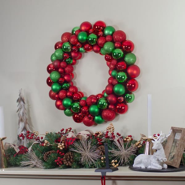 Wreaths for Christmas, hotsell Red and Green Christmas Wreath